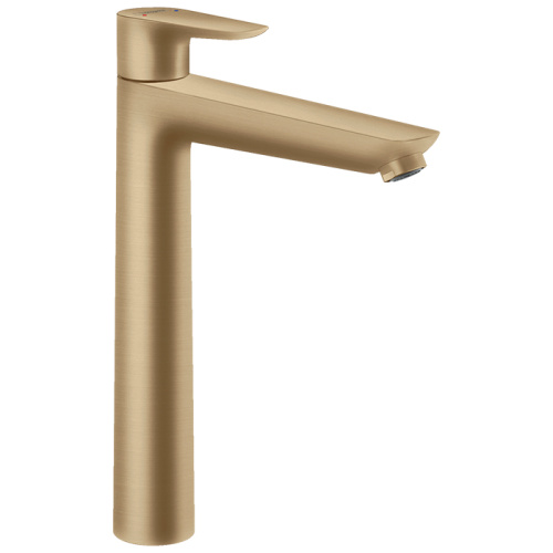Hansgrohe Talis E Смеситель для раковины, на 1 отв, с донным клапаном, излив: 18.3см, цвет: шлифованная бронза фото в интернет-магазине САНТЕХСИТИ