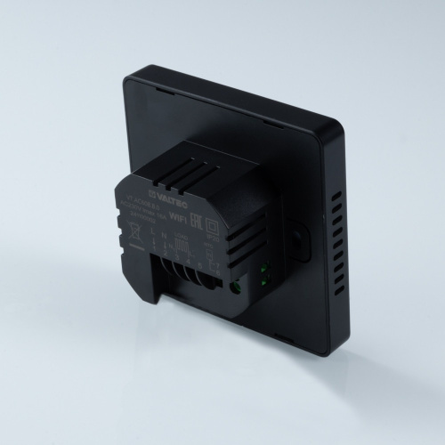 Термостат комнатный VALTEC VT.AC608.B.0 c WIFI 230В/16A черный фото в интернет-магазине САНТЕХСИТИ