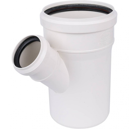 Канализация SINIKON COMFORT (бел.цв, бесшум.) Тройник 110х50х45 фото в интернет-магазине САНТЕХСИТИ