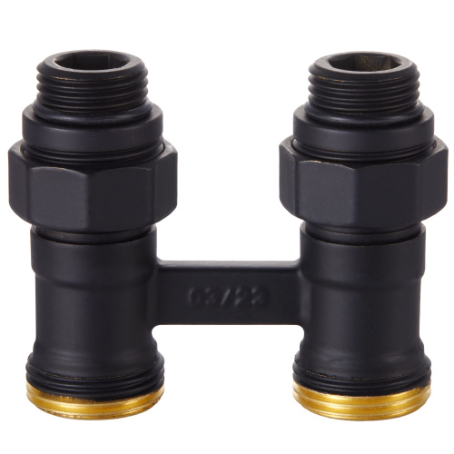 Узел нижнего подключения Royal Thermo прямой 1/2х3/4 EK (черный) фото в интернет-магазине САНТЕХСИТИ