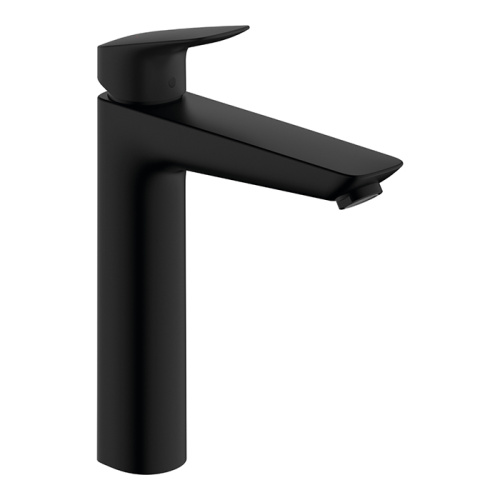 Hansgrohe Logis Смеситель для раковины, 1 отв., с донным клапаном, цвет: черный матовый фото в интернет-магазине САНТЕХСИТИ