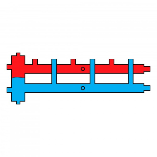 Коллектор с гидроразделителем ПРОКСИТЕРМ из нерж. стали GSK 25-3.1 60 кВт 3+1 контур фото в интернет-магазине САНТЕХСИТИ