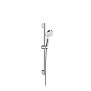 Hansgrohe Crometta Vario Unica Душевой набор: штанга 650mm, ручной душ, 2jet (Rain, IntenseRain), шланг, цвет: белый/хром фото в интернет-магазине САНТЕХСИТИ