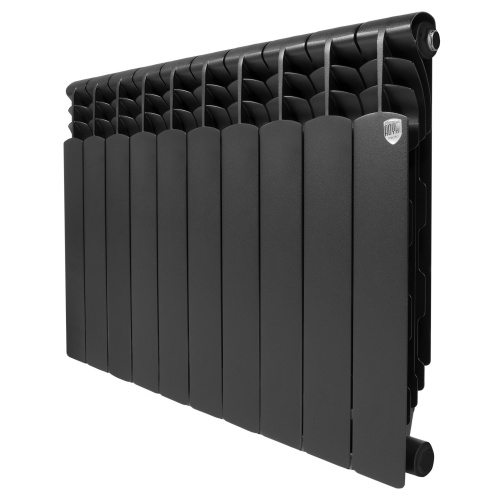 Радиатор биметаллический Royal Thermo Revolution Bimetall 500 2.0/Noir Sable – 10 секц. фото в интернет-магазине САНТЕХСИТИ