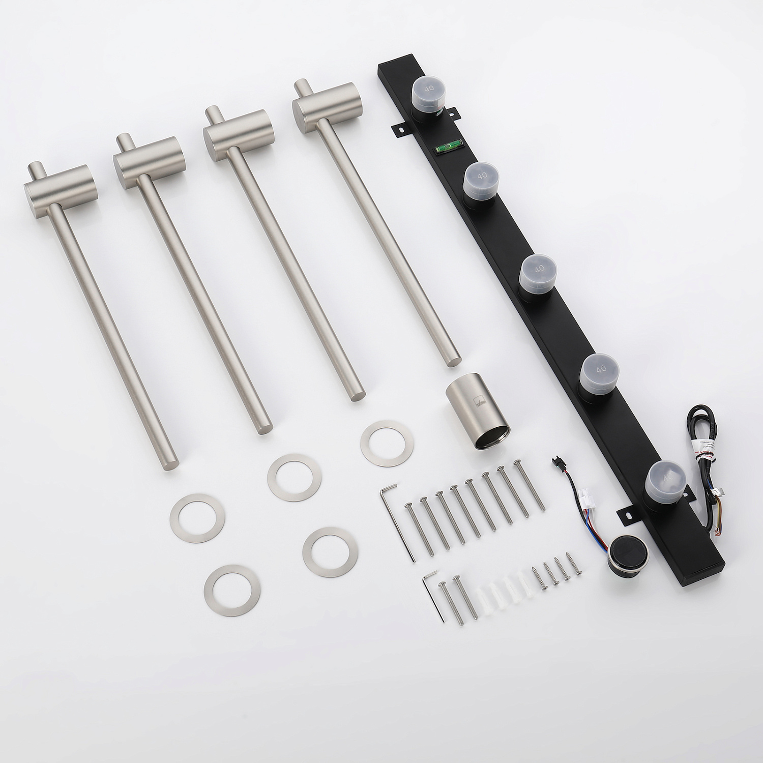 Полотенцесушитель электрический, встроенный Timo Saona 040/13SM никель фото в интернет-магазине САНТЕХСИТИ