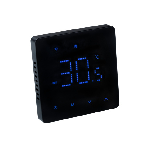 Термостат комнатный VALTEC VT.AC608.B.0 c WIFI 230В/16A черный фото в интернет-магазине САНТЕХСИТИ