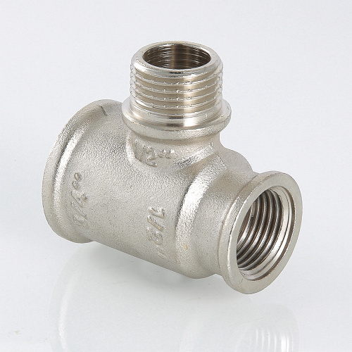 Резьбовой фитинг VALTEC Тройник с переходом на нар. р. 3/4"х1/2"х1/2" вн.-нар.-вн. фото в интернет-магазине САНТЕХСИТИ