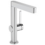 Hansgrohe Finoris Смеситель для раковины, на 1 отв., с поворотным изливом, с донным клапаном, цвет: хром фото в интернет-магазине САНТЕХСИТИ