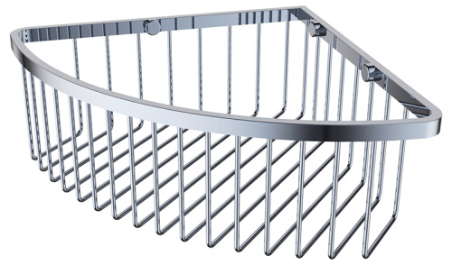 Полка настенная угловая KAISER 230*230*90 Chrome (нерж. сталь) фото в интернет-магазине САНТЕХСИТИ