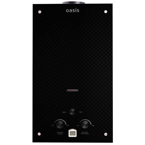 Водонагреватель проточный газовый OASIS GLASS 10 л/мин (20кв) 20 KG Черный фото в интернет-магазине САНТЕХСИТИ