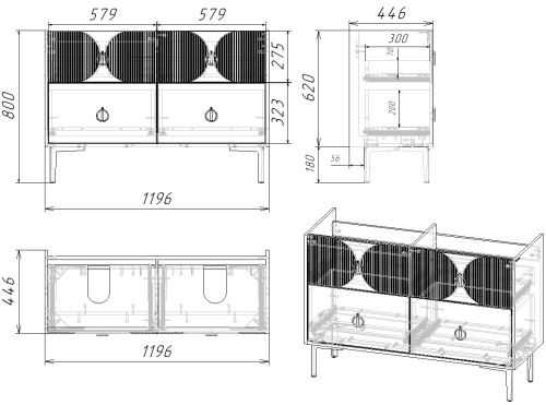 120 Тумба Энсо 120 (ум. Line 120, Classica 120) фото в интернет-магазине САНТЕХСИТИ