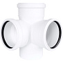 Канализация SINIKON COMFORT (бел.цв, бесшум.) Крестовина 110х110х110х90 (2-х плоскостная) фото в интернет-магазине САНТЕХСИТИ