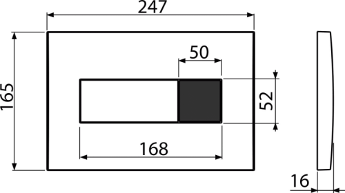 Сенсорная кнопка управления ALCAPLAST для инсталляции, хром-глянец (подключение к аккумулятору) фото в интернет-магазине САНТЕХСИТИ