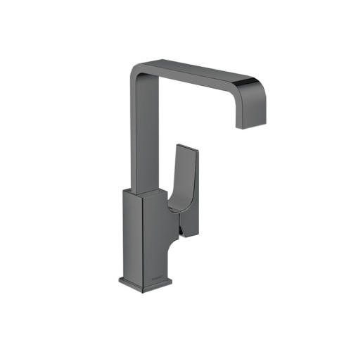Hansgrohe Metropol Смеситель для раковины 230, на 1 отв, с донным клапаном, излив 165мм, цвет: шлифованный черный хром фото в интернет-магазине САНТЕХСИТИ