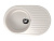 Мойка композит.Ulgran U-107 ОВАЛЬНАЯ 331 белый 730*460*200  с сифоном фото в интернет-магазине САНТЕХСИТИ