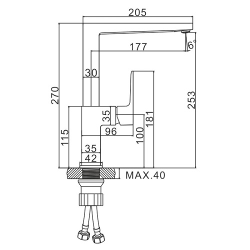 Смеситель для кухни Ledeme H73 L4073W фото в интернет-магазине САНТЕХСИТИ