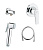 Гигиенический душ GROHE со смесителем встраиваемый BauFlow 124900 хром фото в интернет-магазине САНТЕХСИТИ