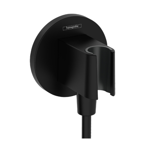 Hansgrohe Fixfit S Шланговое подсоединение, 1/2", цвет: чёрный матовый фото в интернет-магазине САНТЕХСИТИ