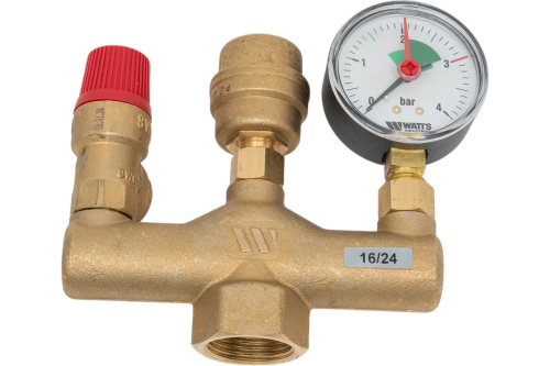 Группа безопасности котла WATTS (с теплоиз) 3bar до 50кВт KSG-MS/VM1530/ISO WATTS (лат.) 10005311 фото в интернет-магазине САНТЕХСИТИ