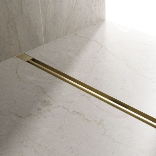 Трап для душа VIEIR DL120B с гидрозатвором золото 300-1200мм фото в интернет-магазине САНТЕХСИТИ