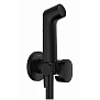 Hansgrohe Гигиенический душ, настенный, S 1 jet EcoSmart+ с запорным вентилем, цвет: черный матовый фото в интернет-магазине САНТЕХСИТИ