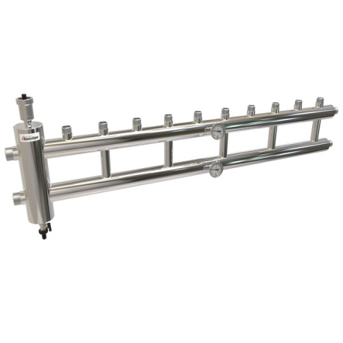 Коллектор с гидроразделителем ПРОКСИТЕРМ из нерж. стали GSK 40-5.1 120 кВт 5+1 контур фото в интернет-магазине САНТЕХСИТИ