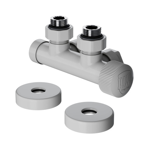 Узел нижнего подключения термостатический угловой Royal Thermo Design Pro 15мм М30х1,5 (Белый) фото в интернет-магазине САНТЕХСИТИ