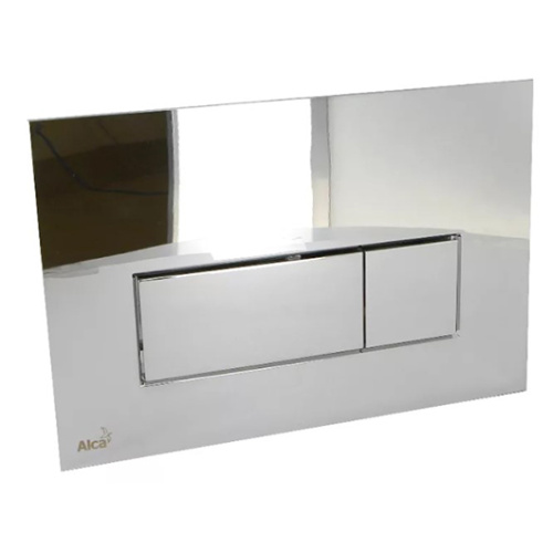 Комплект инсталляции для унитаза ALCAPLAST с хром. глянцевой кнопкой M571 квадр. кнопки фото в интернет-магазине САНТЕХСИТИ