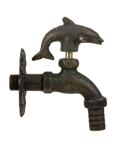 Кран SANTERA декор. с нос. Дельфин "бронза" 1/2" фото в интернет-магазине САНТЕХСИТИ