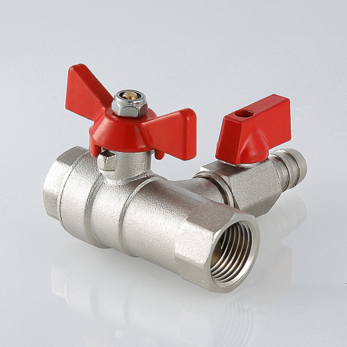 Кран шаровой VALTEC с обратным клапаном и дренажом 1/2" вн-вн. фото в интернет-магазине САНТЕХСИТИ
