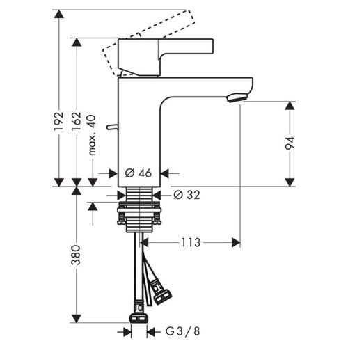 Hansgrohe Metris S Смеситель для раковины, однорычажный, на 1 отв., излив: 11,3см, цвет: хром фото в интернет-магазине САНТЕХСИТИ