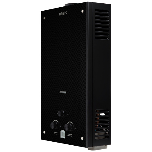 Водонагреватель проточный газовый OASIS GLASS 10 л/мин (20кв) 20 KG Черный фото в интернет-магазине САНТЕХСИТИ