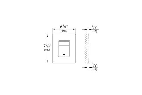 Накладная панель GROHE Skate Cosmopolitan 38732EN0 (кнопка квадратная) цв.никель матовый фото в интернет-магазине САНТЕХСИТИ