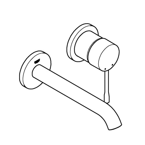 GROHE Essence NewСмеситель для раковины настенный встраиваемый 19408001 фото в интернет-магазине САНТЕХСИТИ