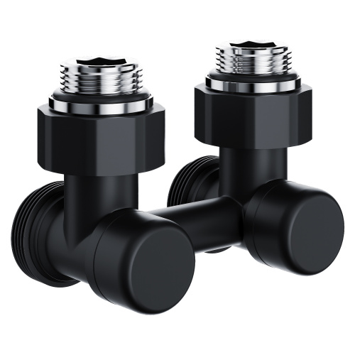 Узел нижнего подключения Royal Thermo Design угловой 1/2"х3/4" EK (черный) фото в интернет-магазине САНТЕХСИТИ