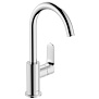 Hansgrohe Rebris S Смеситель для раковины, 1 отв., с донным клапаном, с поворотным изливом, цвет: хром фото в интернет-магазине САНТЕХСИТИ