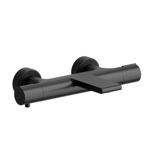 Смеситель KAISER Serio для ванны с термостатом /Латунь /Чёрный матовый фото в интернет-магазине САНТЕХСИТИ