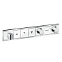 Hansgrohe RainSelect Смеситель для душа, встраиваемый, термостат на 3 переключателя, внешняя часть, цвет: хром/белый фото в интернет-магазине САНТЕХСИТИ