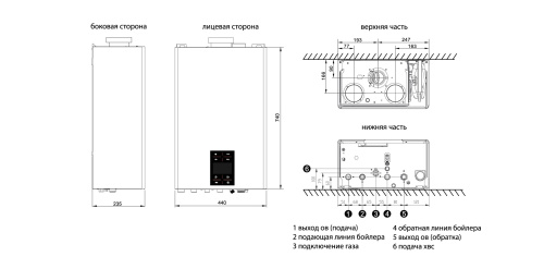 Котел газовый настенный THERMEX двухконтурный с закр. камер. Blaze F24 кВт фото в интернет-магазине САНТЕХСИТИ
