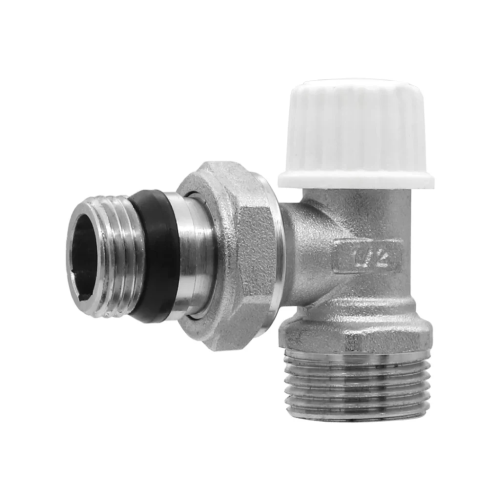 Вентиль регулировочный радиаторный VIEIR 1/2"х3/4EK (под евроконус) нижний угловой фото в интернет-магазине САНТЕХСИТИ