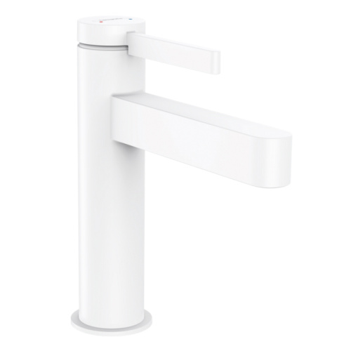 Hansgrohe Finoris Смеситель для раковины, 1 отв., с донным клапаном, цвет: белый матовый фото в интернет-магазине САНТЕХСИТИ