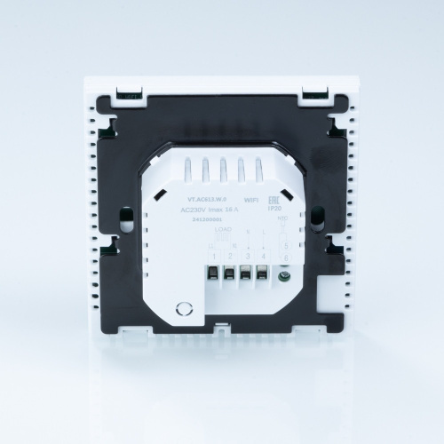 Термостат комнатный VALTEC VT.AC613.W.0 c WIFI с цветным дисплеем 230В/16A белый фото в интернет-магазине САНТЕХСИТИ