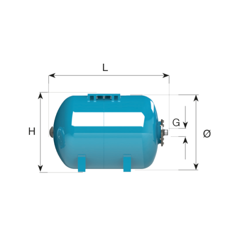 Расширительный бак CIMM (ХВС, горизонтальный) 100 литров фото в интернет-магазине САНТЕХСИТИ