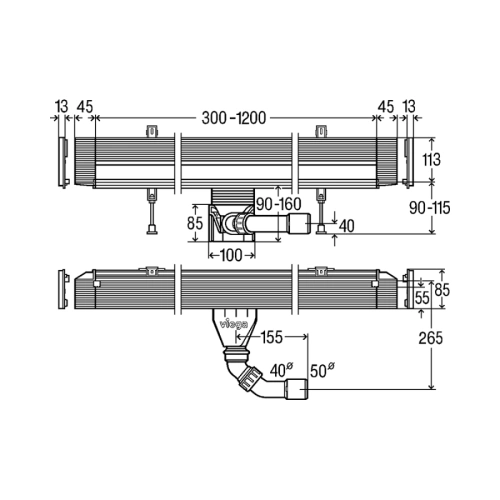 Душевой лоток Viega Advantix Vario для встраивания в стену 736552 фото в интернет-магазине САНТЕХСИТИ