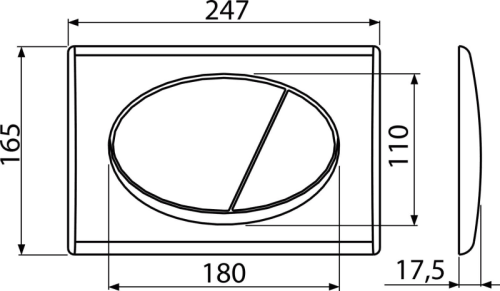 Комплект инсталляции для унитаза ALCAPLAST с хром. глянцевой кнопкой M71 овал. кнопки фото в интернет-магазине САНТЕХСИТИ