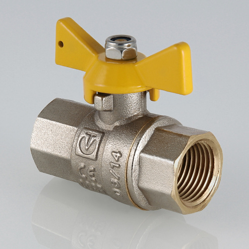 Кран шаровой VALTEC для газа VALGAS 1/2" вн-вн бабочка фото в интернет-магазине САНТЕХСИТИ