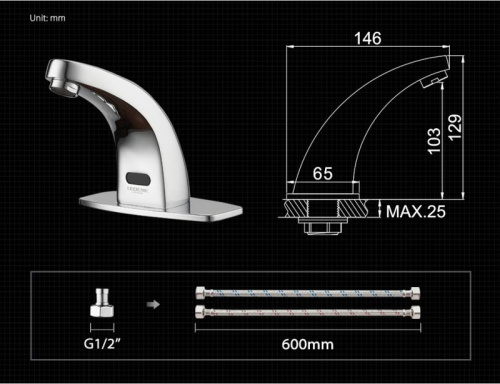 Сенсорный смеситель Ledeme L1055-13 фото в интернет-магазине САНТЕХСИТИ