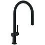 Hansgrohe Talis M54 Кухонный смеситель, на 1 отв, излив: 21см, с вытяжным изливом, цвет: черный матовый фото в интернет-магазине САНТЕХСИТИ