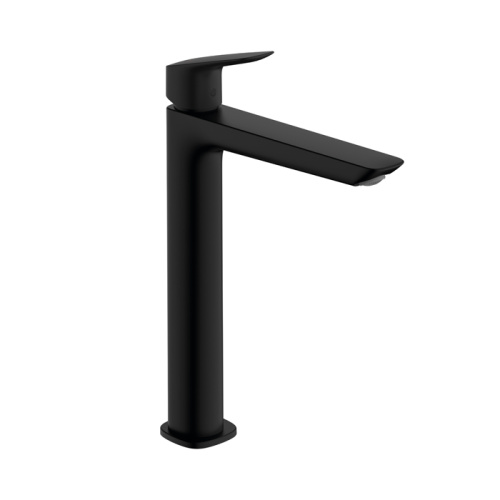 Hansgrohe Logis Смеситель для раковины, однорычажный, 240 Fine, со сливным гарнитуром, цвет: матовый черный фото в интернет-магазине САНТЕХСИТИ