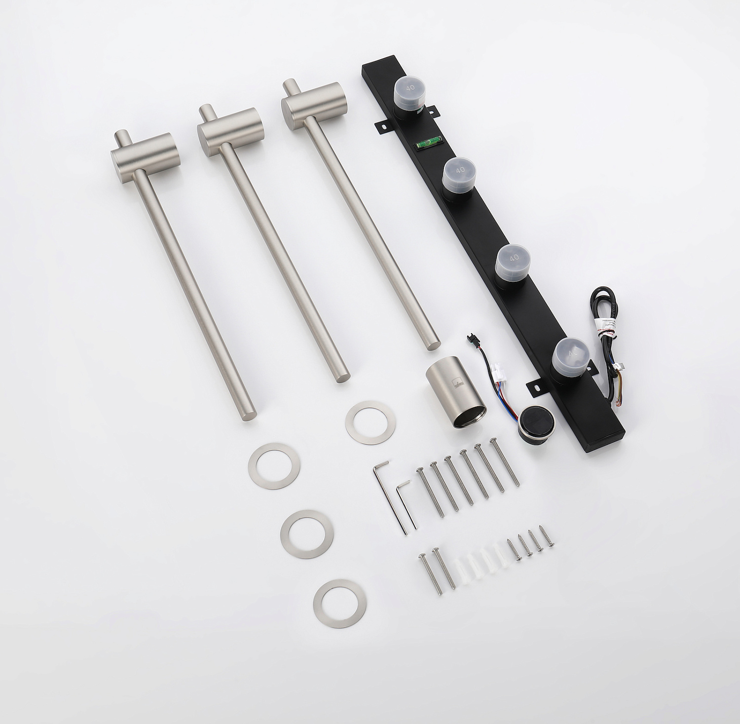 Полотенцесушитель электрический, встроенный Timo Saona 030/13SM никель фото в интернет-магазине САНТЕХСИТИ